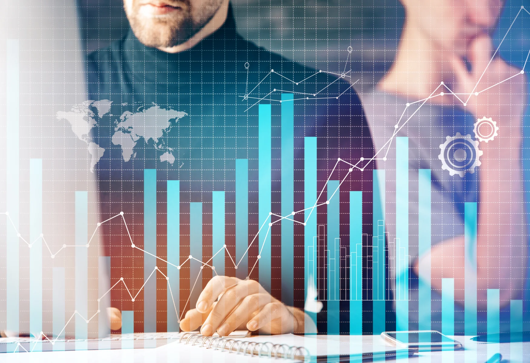 Accounting, technology and finance concept