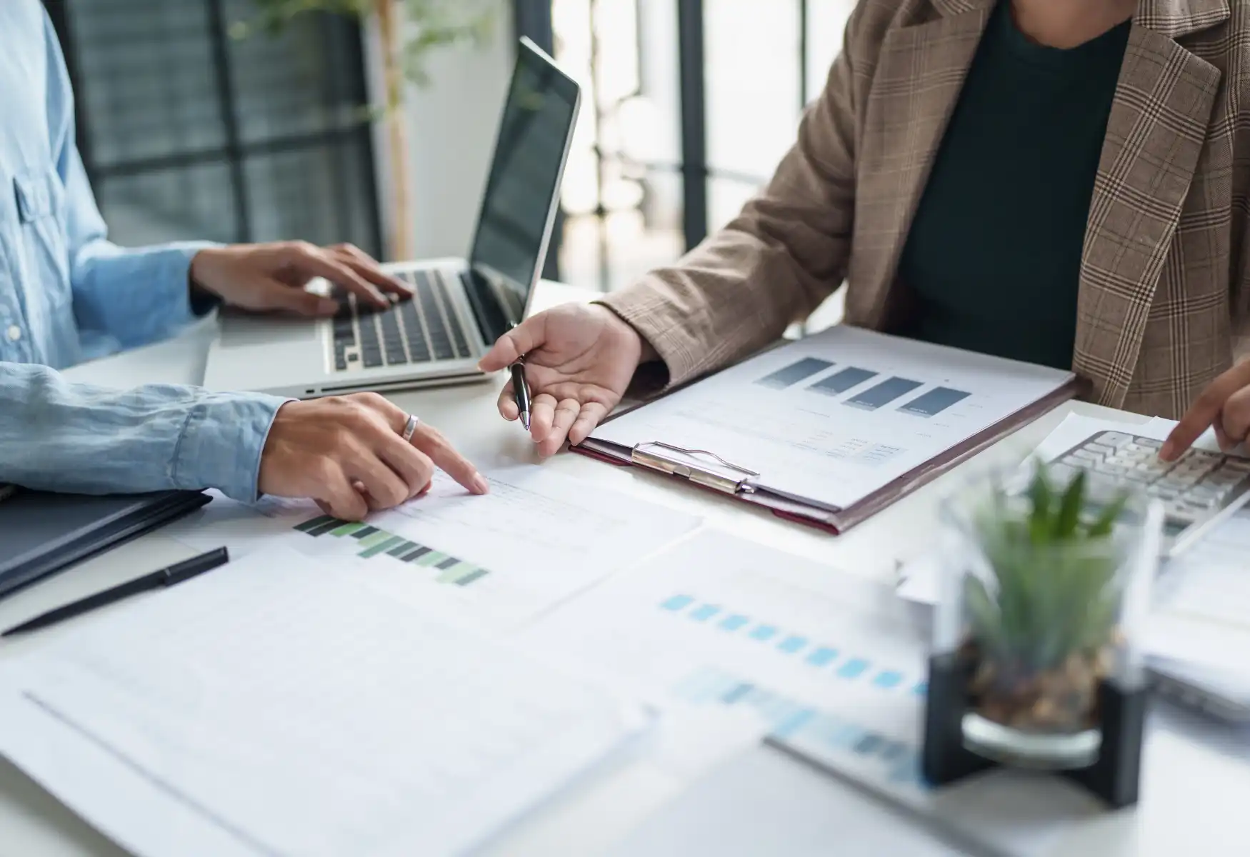 business man Auditor or internal revenue service staff checking